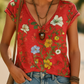 Women's Floral V-Neck T-Shirt