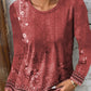 Antonella | Women's landscape painting - long sleeve blouse