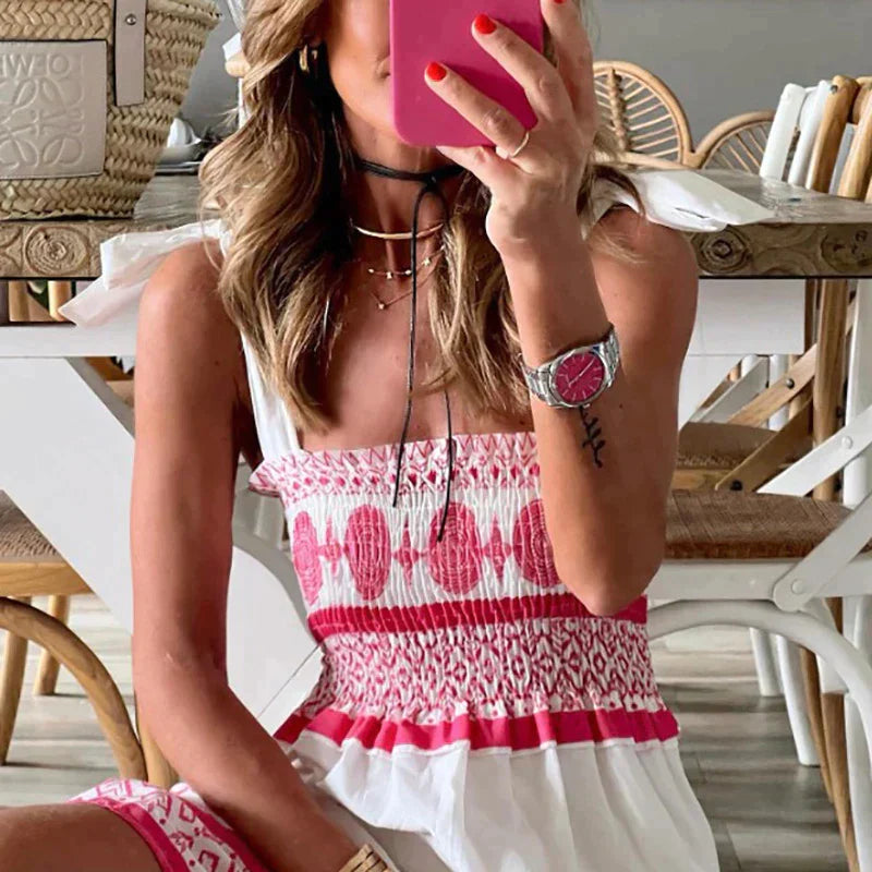Nelli - Pink boho dress