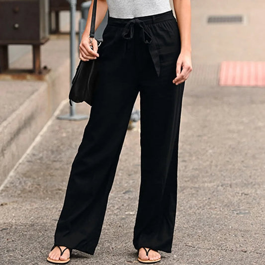 Aubree - Chic Elastic Waist Trousers