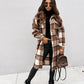 Ella - Long checked ladies coat