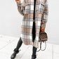 Ella - Long checked ladies coat