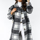 Ella - Long checked ladies coat
