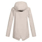 Waterproof Women's Mid-Length Jacket with Zipper