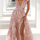 Women's Sleeveless Maxi Dress with Floral Pattern for Summer