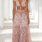 Women's Sleeveless Maxi Dress with Floral Pattern for Summer