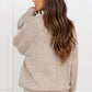 Sweater - Adalee - Floral Design - Black/Beige - Suitable for Multiple Seasons