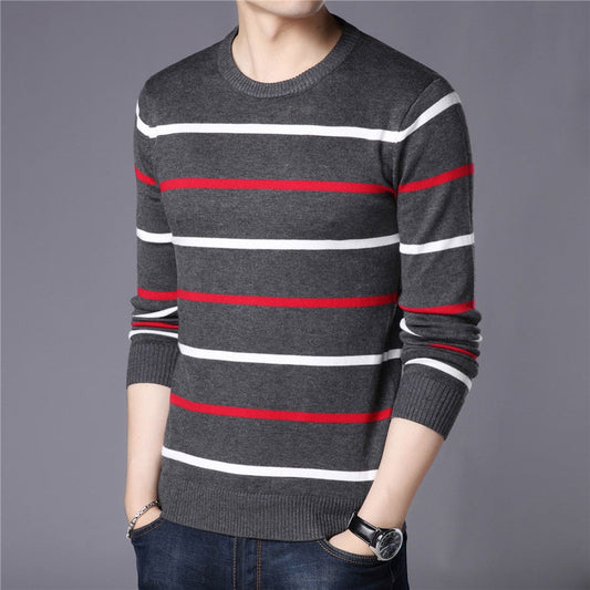 Thijs Striped Sweater with O-Neck
