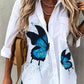 Blouse with butterfly print for Spring 2025