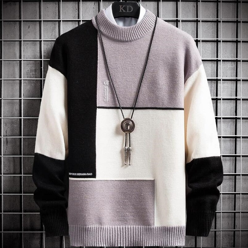 Felix Patchwork Pullover - Warm &amp; Fashionable Sweater