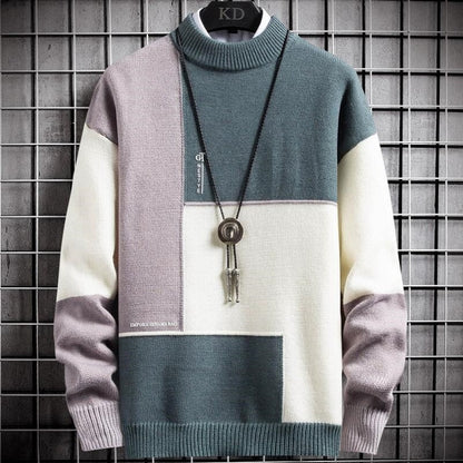 Felix Patchwork Pullover - Warm &amp; Fashionable Sweater