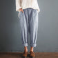 Imperia - Oversized cotton linen trousers
