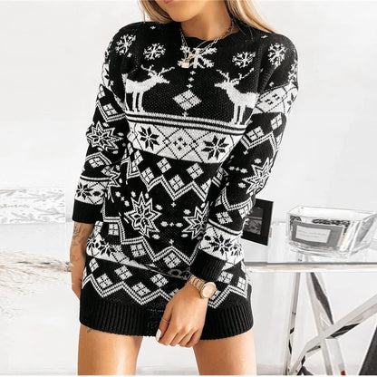 STEVIE | COMFORTABLE CHRISTMAS SWEATER DRESS