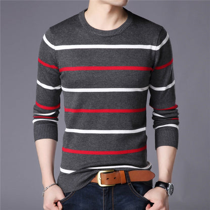 Thijs Striped Sweater with O-Neck