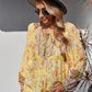 Vintage Boho Summer Blouse with Floral Print and Long Sleeves – Sana
