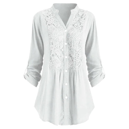 Elegant Lace Blouse with Embroidery