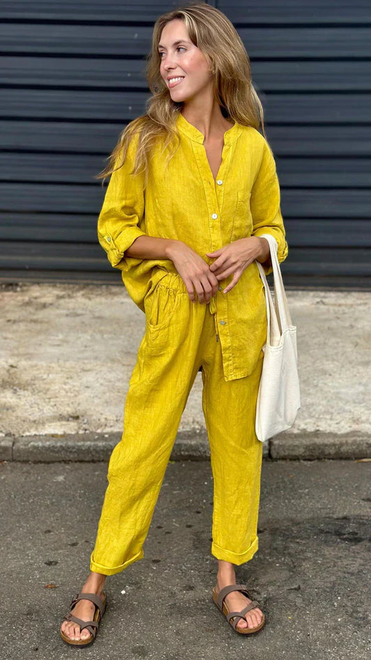Georgiana - Two Piece Cotton Linen Set