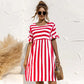 LONYA - Striped Short Sleeve Dress for Women