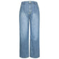 Wide Leg Jeans - Casual - Blue Denim - Perfect for Everyday