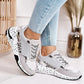 Women's Orthopedic Sneakers with Print and Supportive Footbed