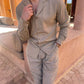 Miguel - olive green linen set (shirt + pants)