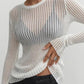 Emma - Elegant striped sheer top
