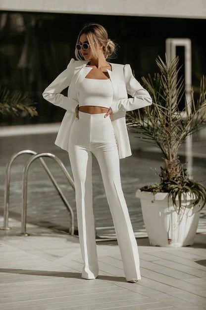 Skye - elegant formal 3 piece set [blazer, top + pants]