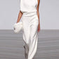 Sleeveless Jumpsuit with Open Back Effortless Elegance with a Contemporary Twist