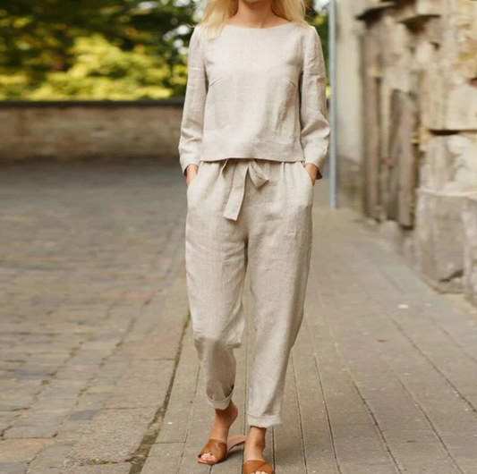 LEYLA - Linen Summer Dress Set