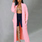 Theodora - Casual long cardigan with V-neck