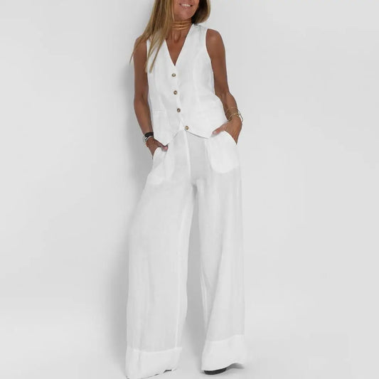 Tinley - stylish chic loose set [vest + pants]