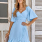 Liduvina - Elegant Light Blue Women's Dress for Wedding Guests