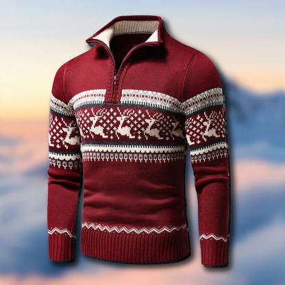 Munro - Knitted sweater with half zipper