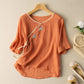 Sudeepa | Embroidered Short Sleeve Loose Blouse