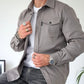 Men's Long-Sleeve Shirt with Pockets Classic Utility for Everyday Wear