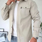Men's Long-Sleeve Shirt with Pockets Classic Utility for Everyday Wear