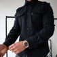 Men's Long-Sleeve Shirt with Pockets Classic Utility for Everyday Wear