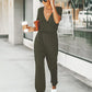 Black jumpsuit with short sleeves