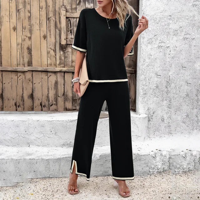 Toni - casual knitted set [top + pants]