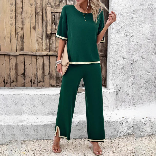 Toni - casual knitted set [top + pants]
