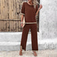 Toni - casual knitted set [top + pants]