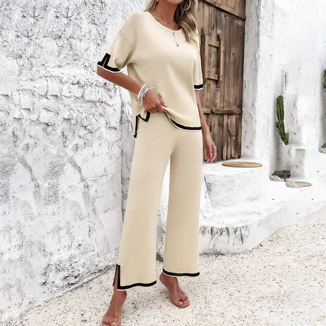 Toni - casual knitted set [top + pants]