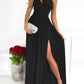 Clarisse - Elegant one shoulder dress with sexy high cut slit