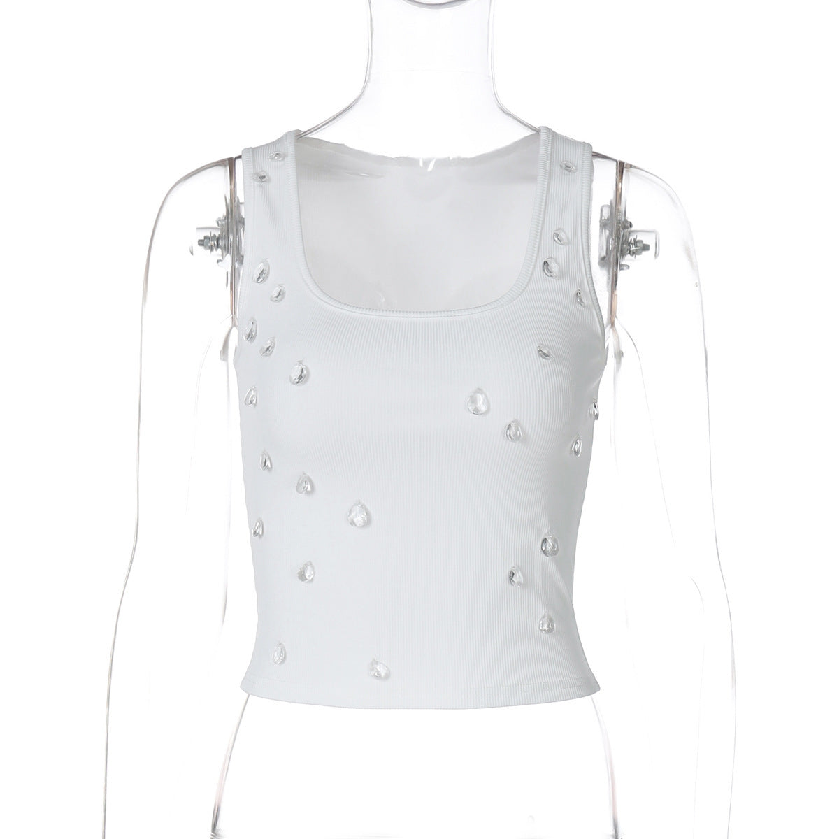 Stylish Women's Crop Top with Decorative Detail & Slim Fit – Liora