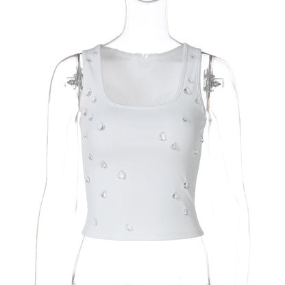 Stylish Women's Crop Top with Decorative Detail & Slim Fit – Liora