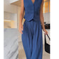 Elegant Sleeveless Blazer Set for Women