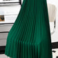 Satin Pleated High-Waist Skirt
