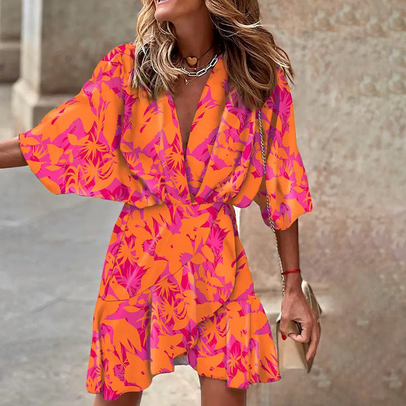 Dolly - Elegant dress with batwing sleeves