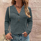 Tereza | - Women's casual plain textured blouse