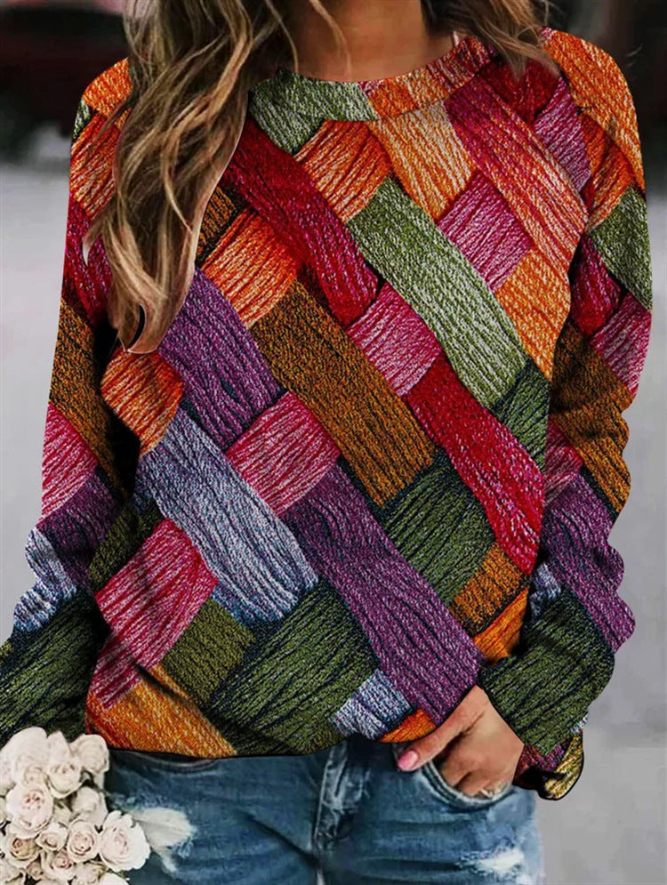 Alysa - Sweater made of printed wool